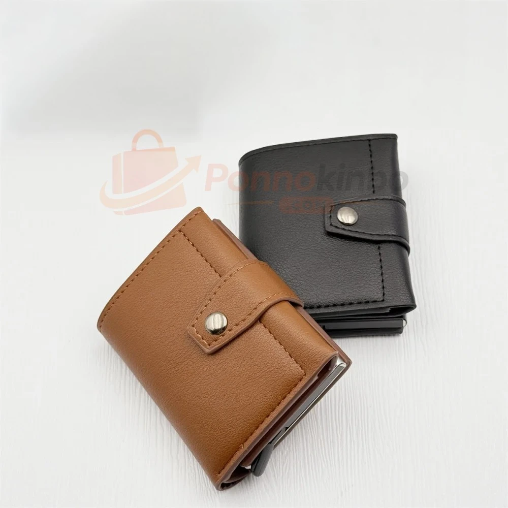 Men's RFID Blocking Automatic Pop-Up Slim Card Holder Wallet